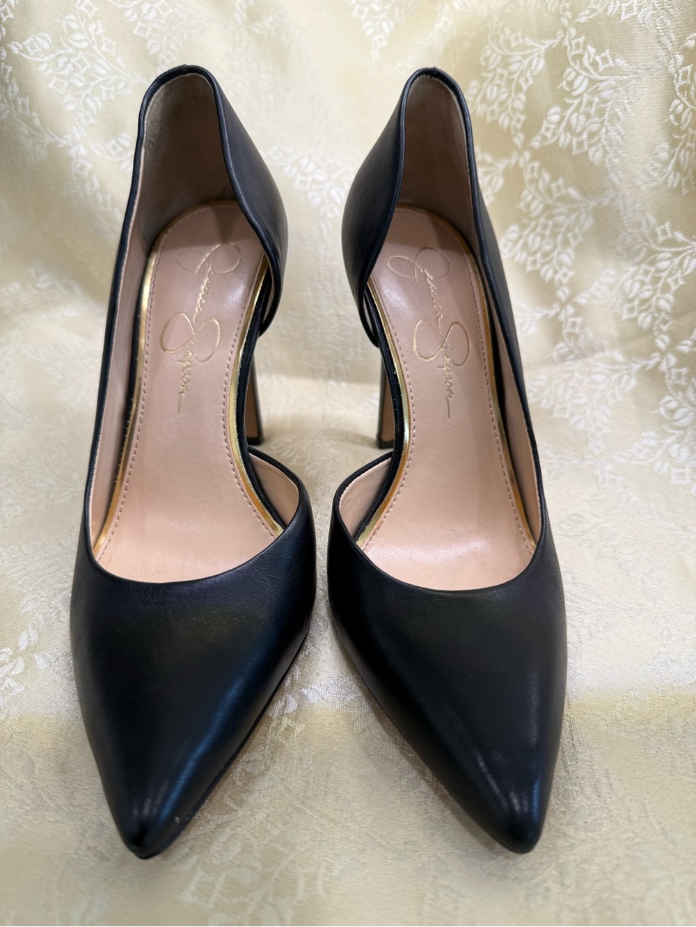 Jessica Simpson Black Pointed-Toe Stiletto Pumps - Picture 2 of 5
